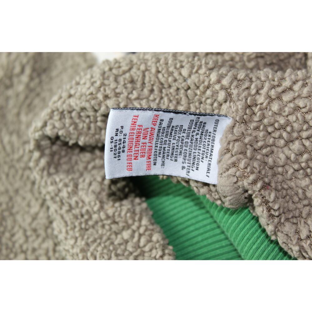 Mini Boden star hoodie 3/4y Sherpa lined warm thick green full zip funky shabby - Picture 6 of 6